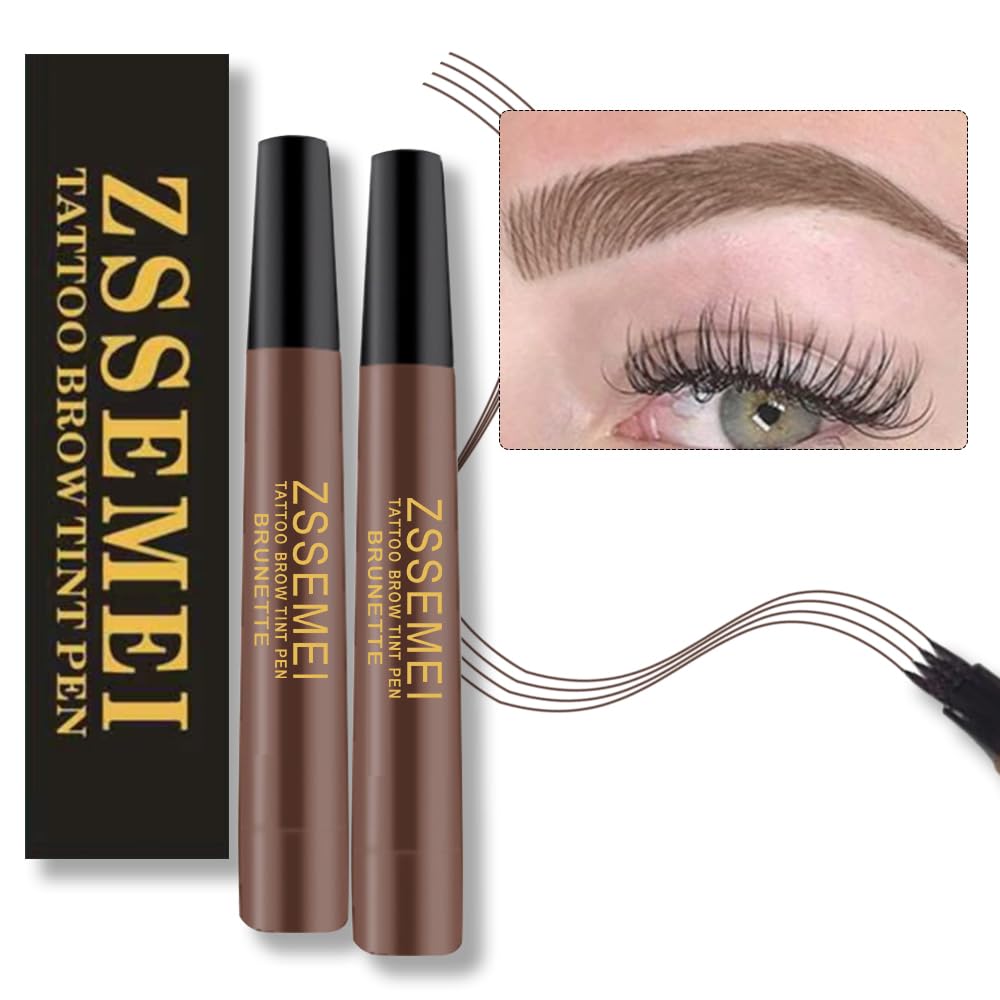ZSSEMEI stylo-sourcils-etanche-brunette – effet longue tenue et naturel.
