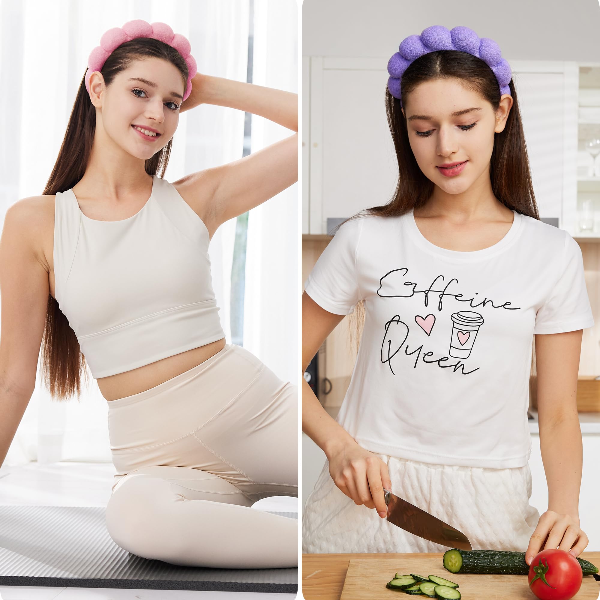 Ztomine accessoire cheveux spa évite les mèches dans le visage pendant les soins.