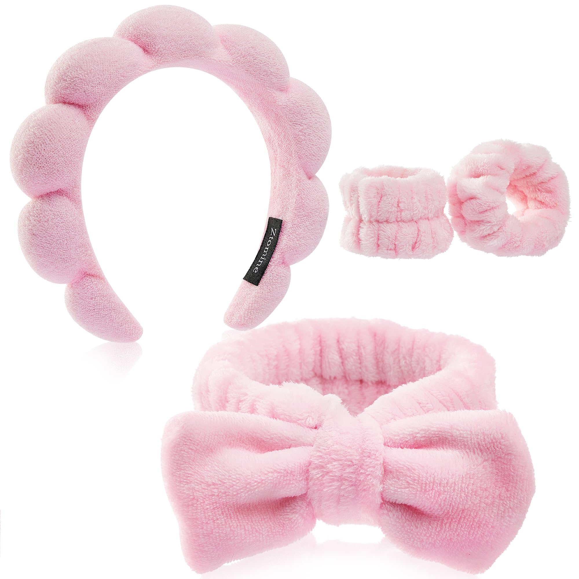 Ztomine bandeau bulle élégant pour protéger les cheveux lors du soin du visage.