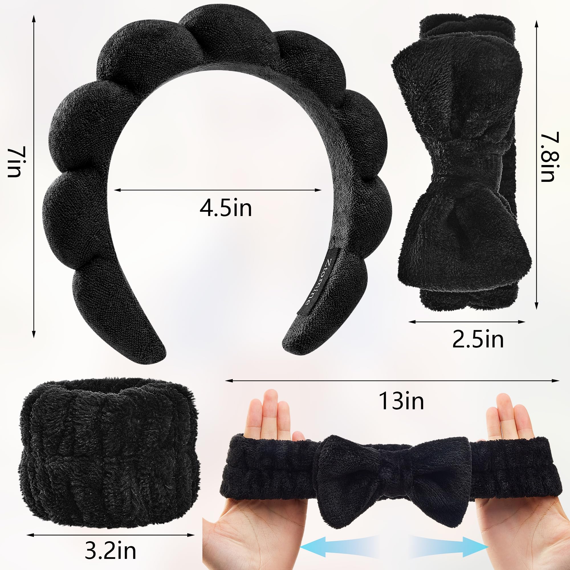 Ztomine bandeau noeud idéal pour appliquer les masques sans fuite
