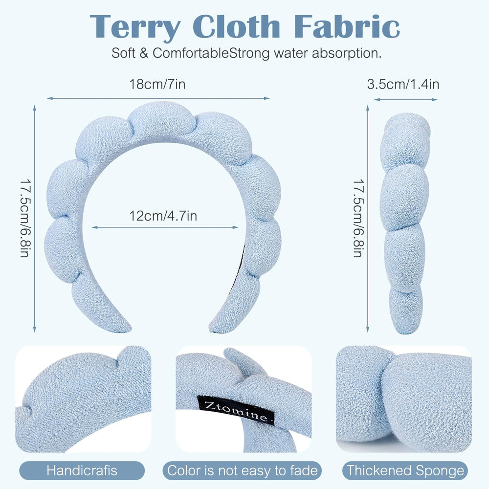Bandeau Ztomine lavable et réutilisable, pratique pour spa à domicile.