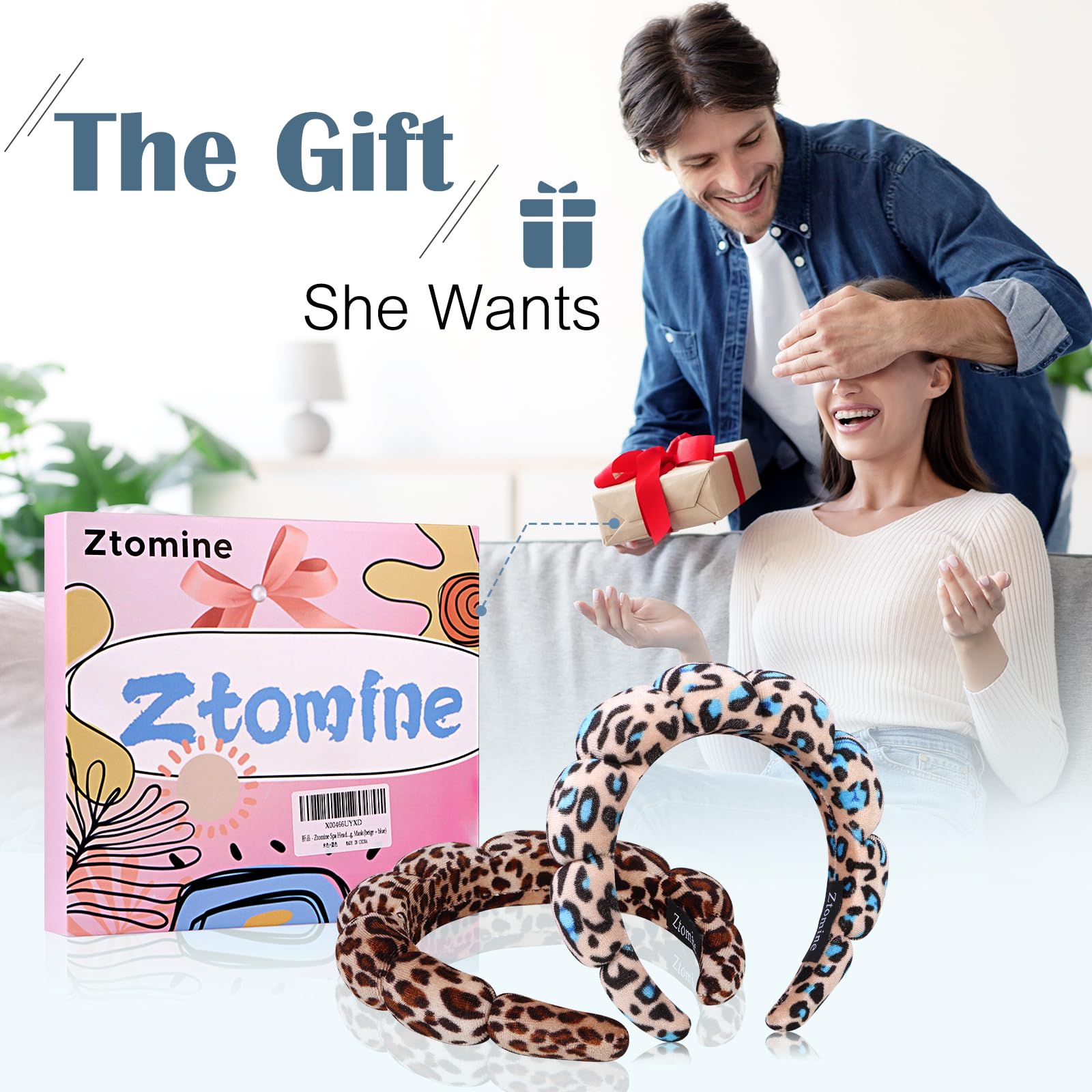 Bandeau cadeau Ztomine beauté pour spa à domicile.
