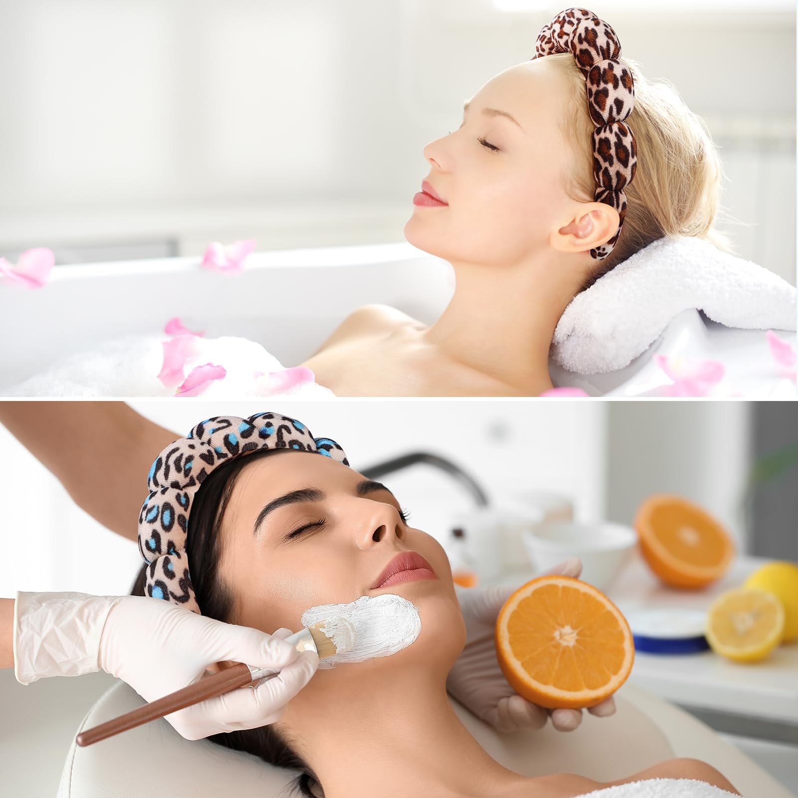 Bandeau Ztomine utilisation visage : masque, peeling et sérums.