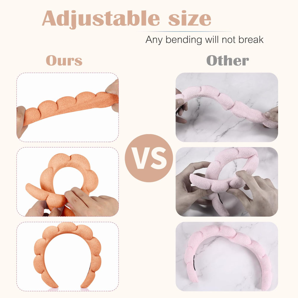 Bandeau Ztomine au design croissant, texture douce, confort pour vos soins du visage.