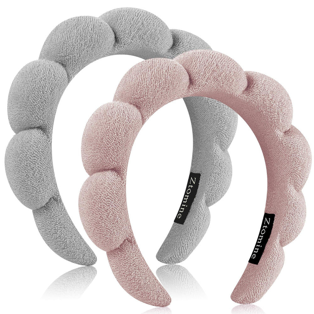 Bandeau Ztomine visage coton terry, douceur et absorption pour le soin.