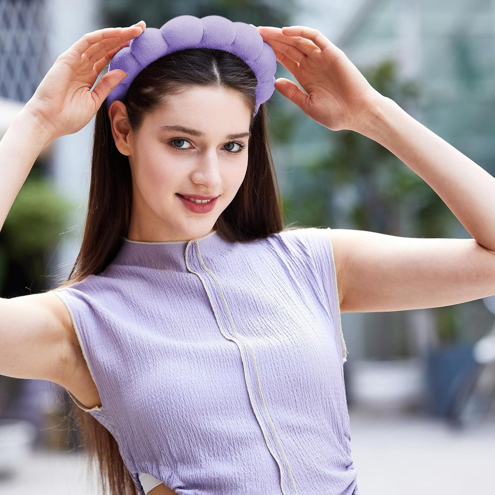 Bandeau Ztomine visage, maintien des cheveux lors de l’application du maquillage.