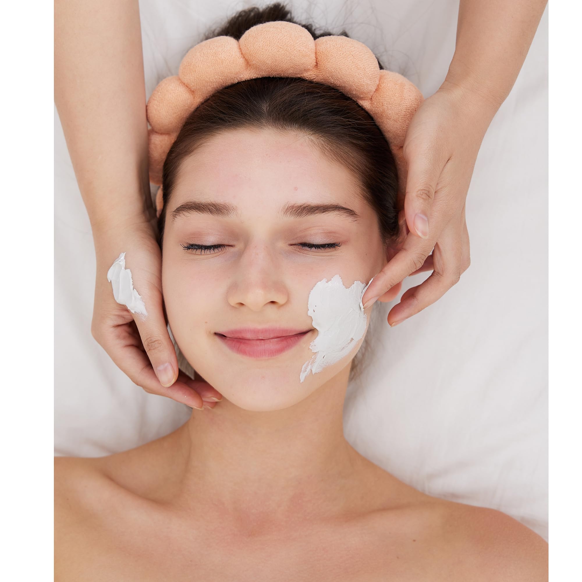 Ensemble Ztomine rose et orange, bandeaux spa réutilisables