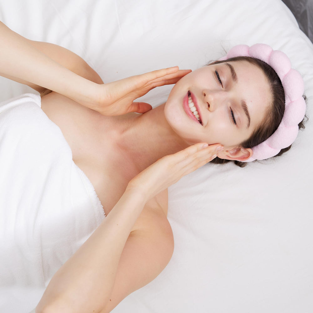 Bandeaux spa Ztomine coton épais, absorbant pour éviter les éclaboussures lors du soin.