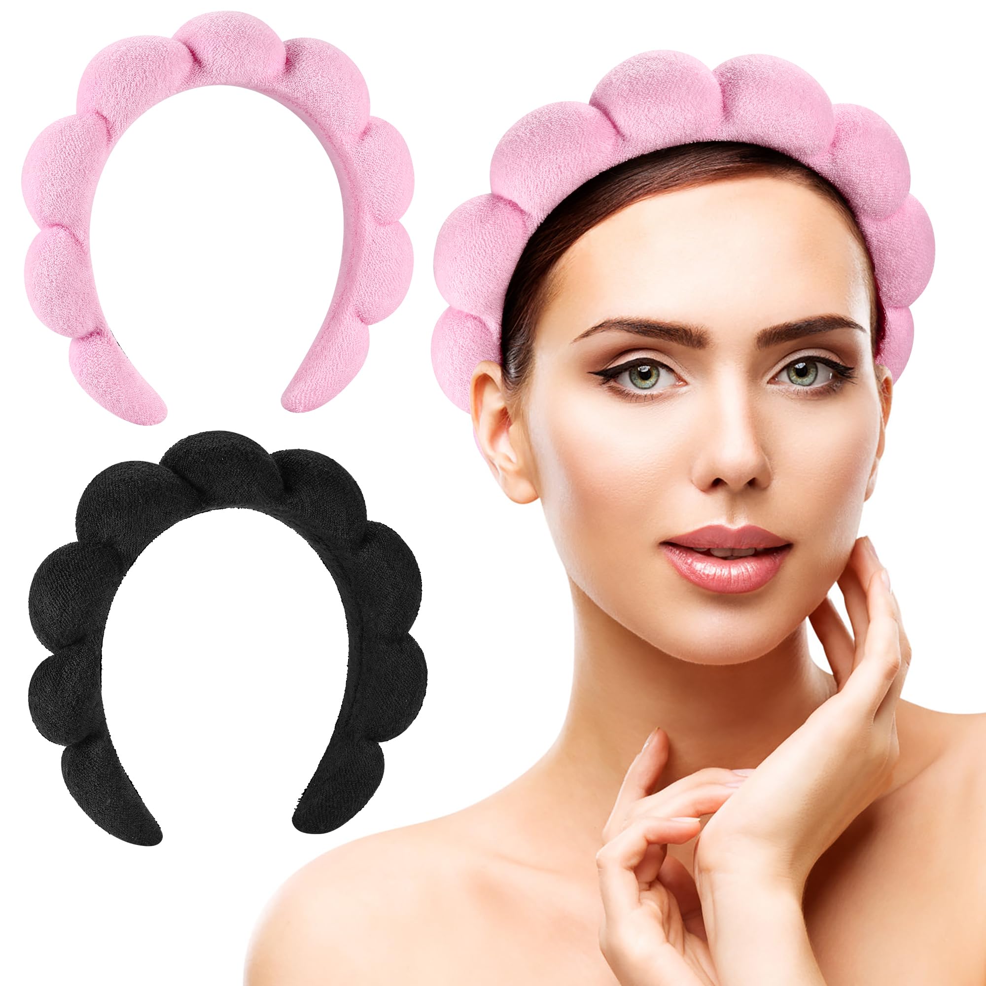 Cadeau beauté idéal avec le bandeau spa Ztomine noir et rose