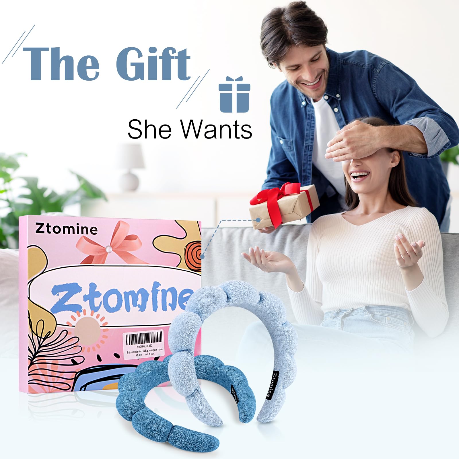 Idée cadeau beauté Ztomine, bandeaux spa pour routine soin