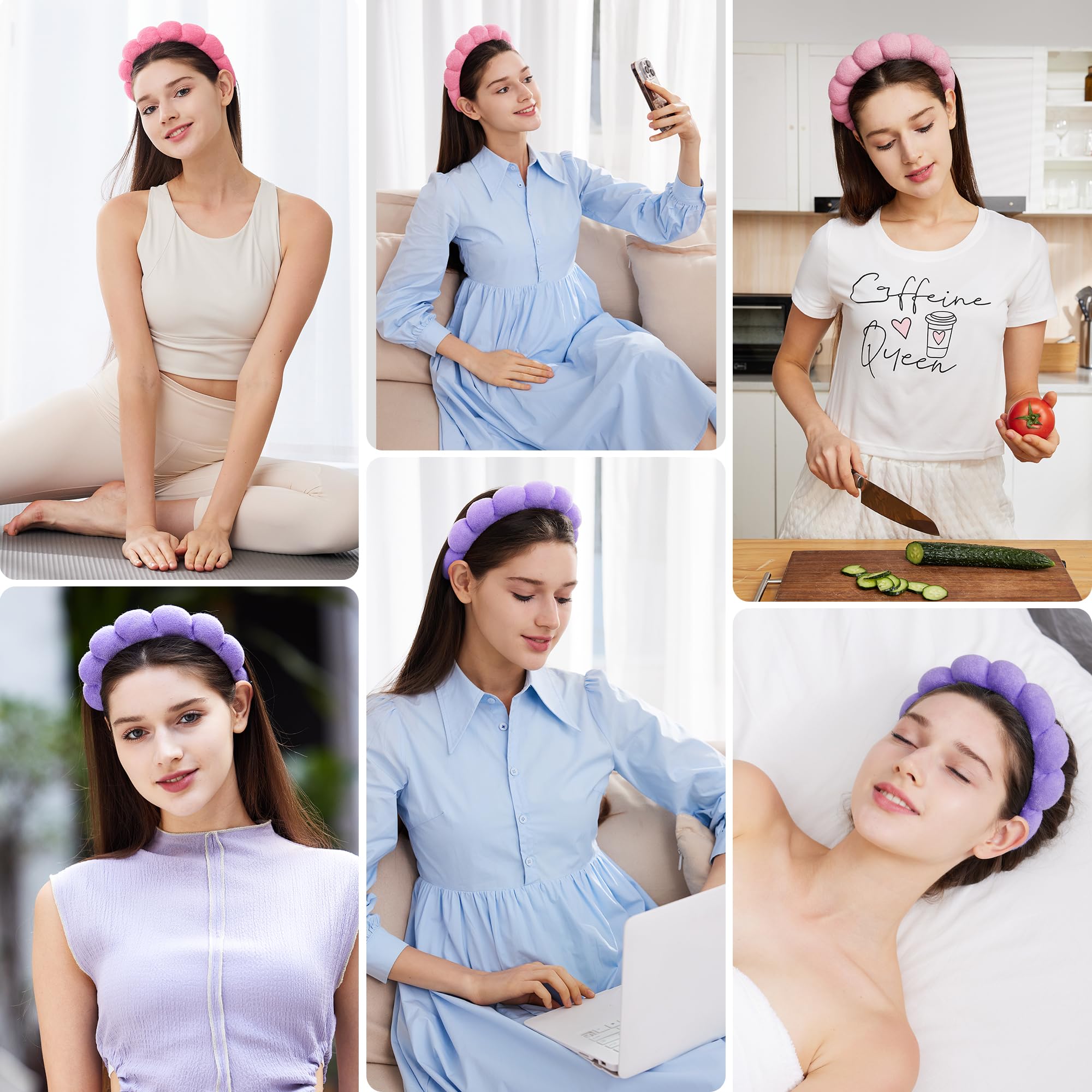 Ztomine lot spa deux couleurs rose et violet parfait pour partager entre amies.