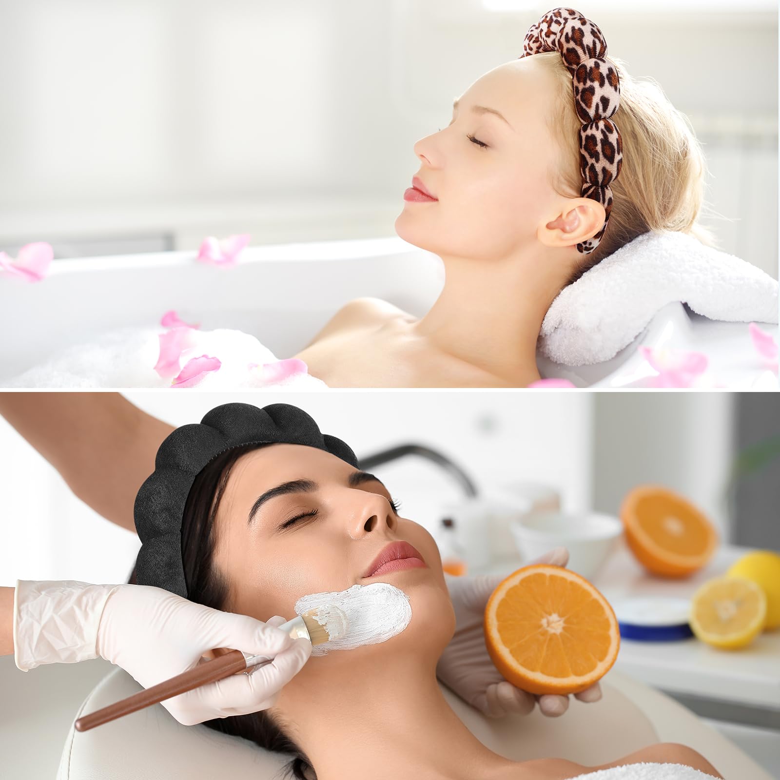 Confort et maintien: bandeau Ztomine, couleur noire, parfait pour maquillage et masques.