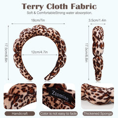 Détail tissu terry absorbant du bandeau Ztomine, idéal pour capturer les éclaboussures lors du lavage.