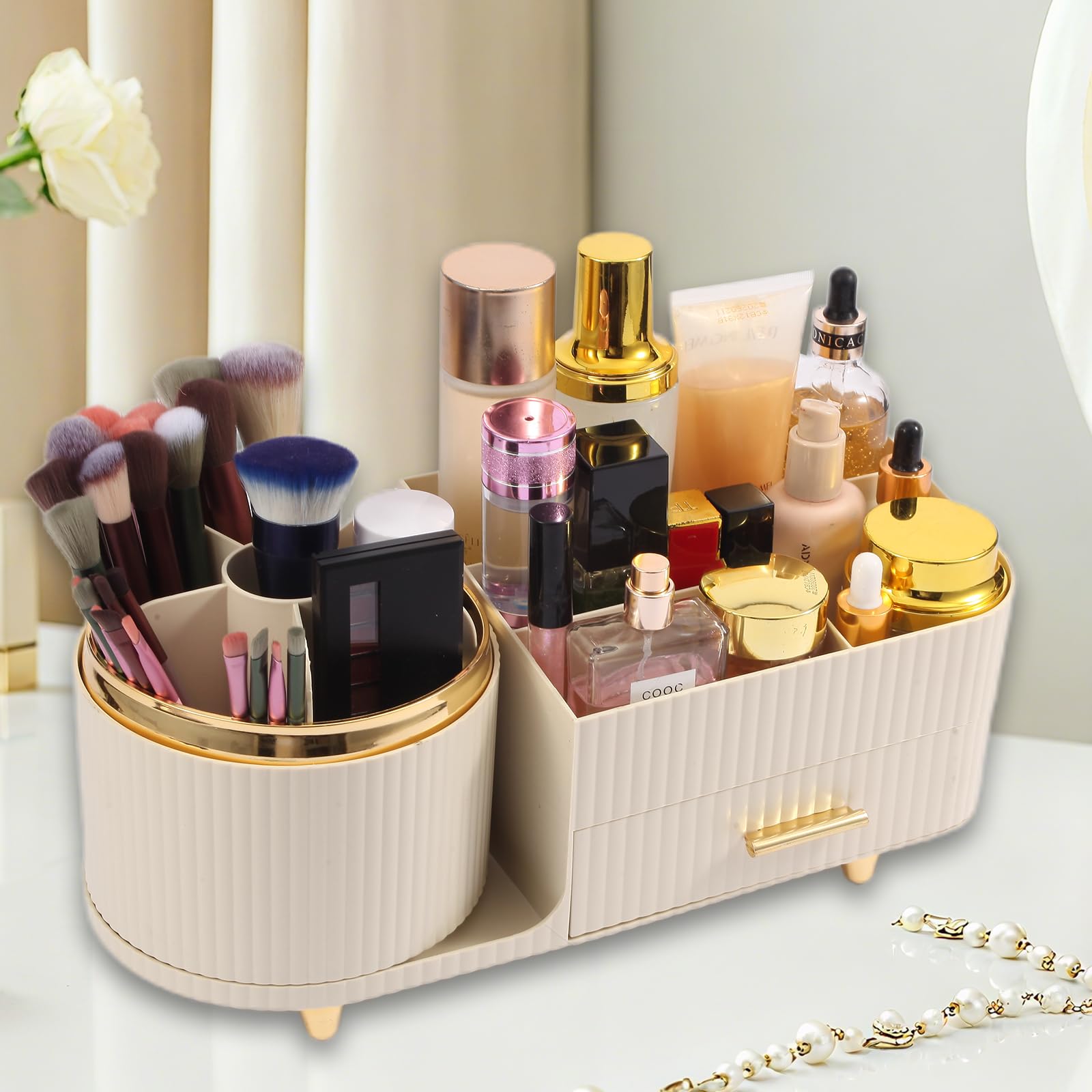 Zufudo Usage Sur Comptoir Beauté, idéal pour bureau ou salle de bain.