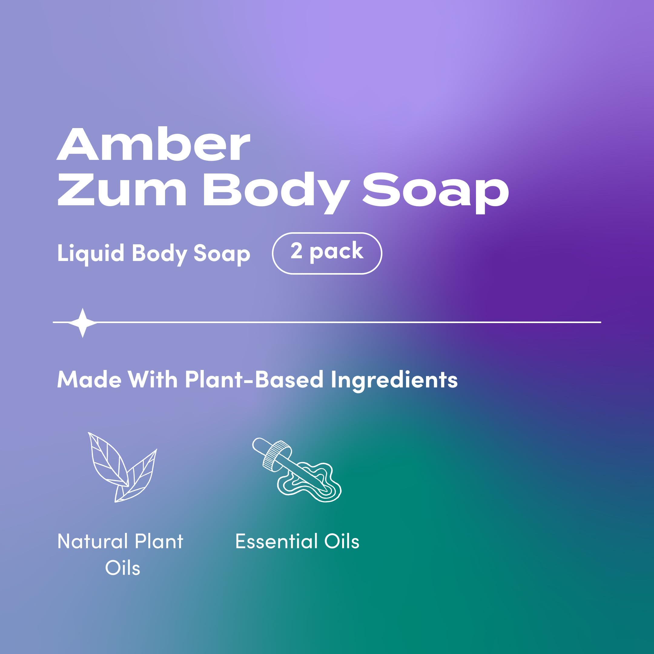 Zum Body Soap Amber bubbles showcase rich lather for thorough cleansing.