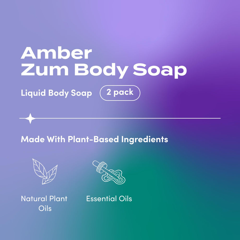 Zum Body Soap Amber bubbles showcase rich lather for thorough cleansing.
