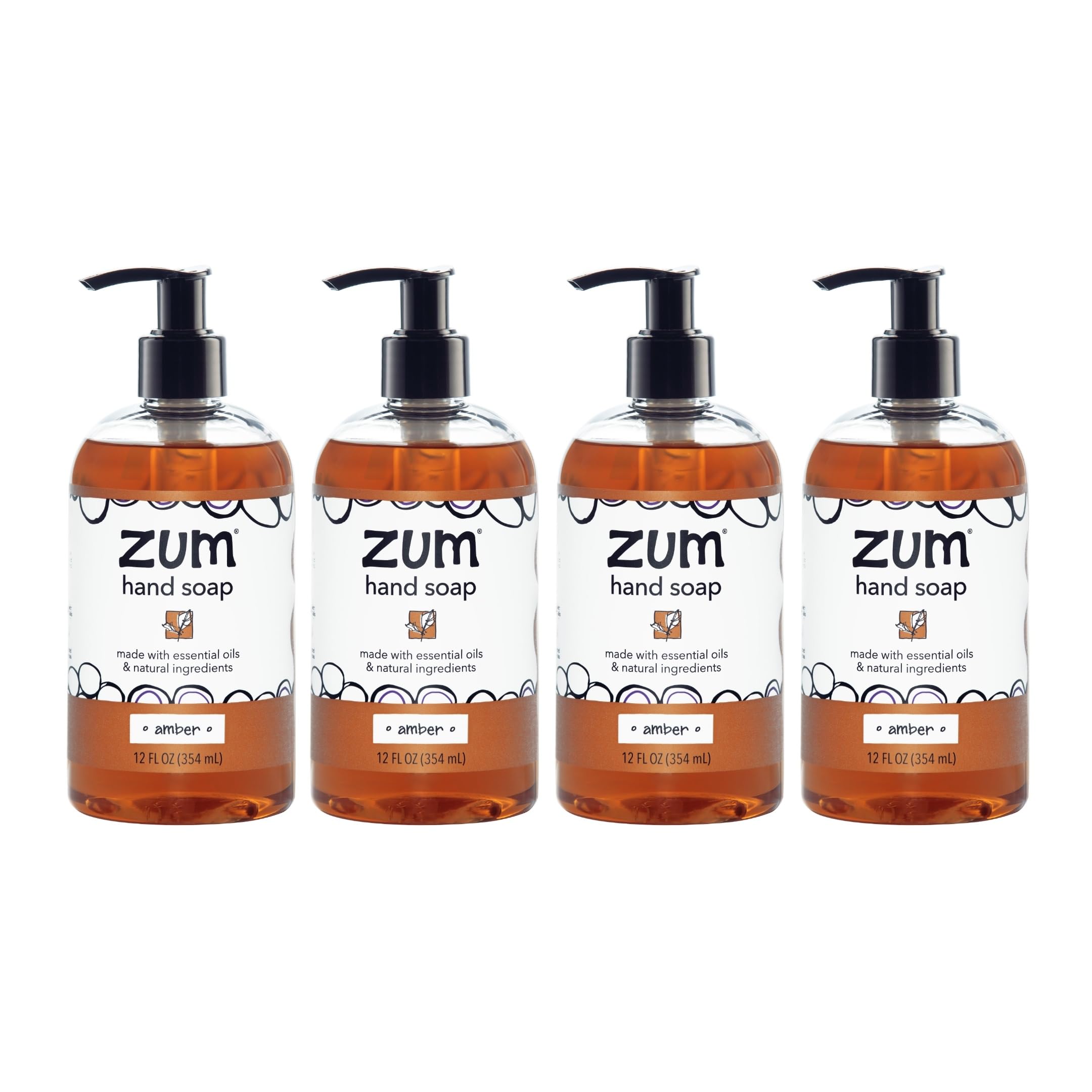 Savon mains Zum Indigo Wild en flacon pompe, parfum ambre, pratique pour cuisine et salle de bains.