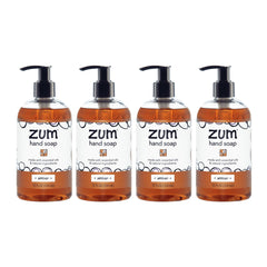 Savon mains Zum Indigo Wild en flacon pompe, parfum ambre, pratique pour cuisine et salle de bains.