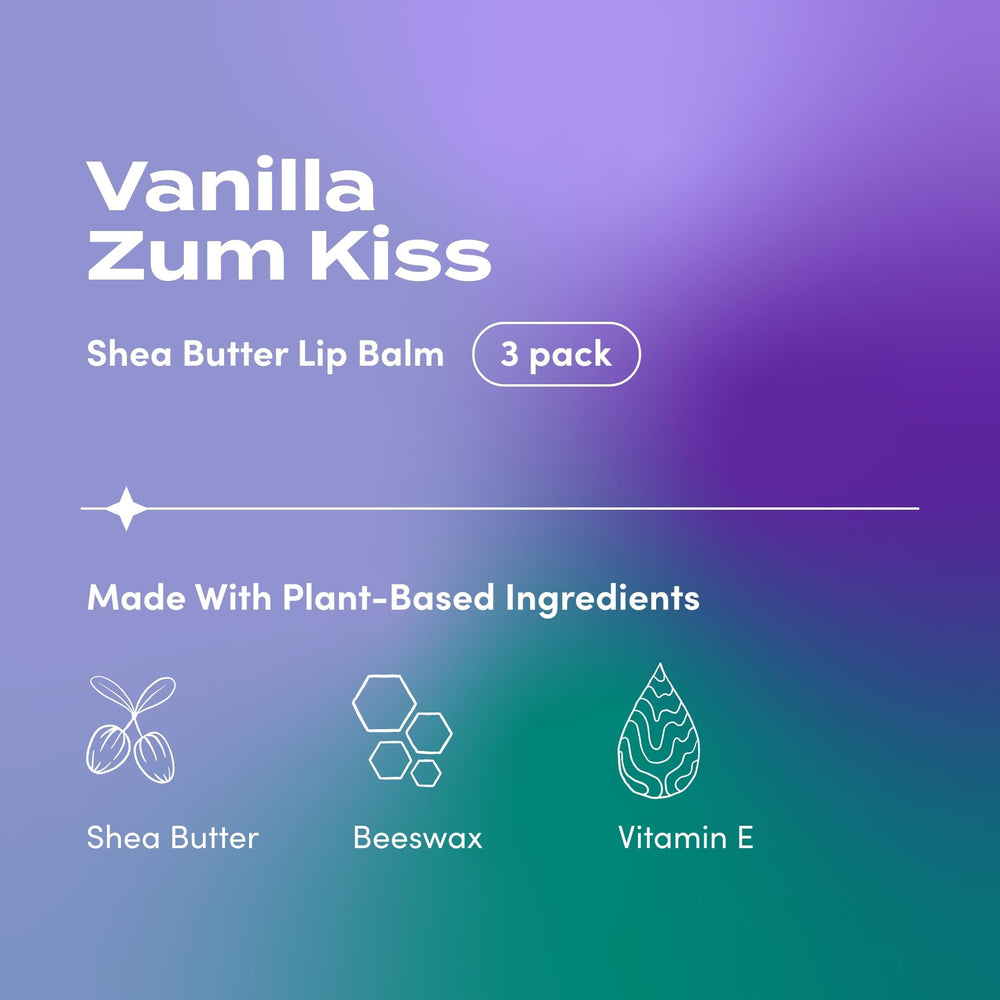 Ingrédients naturels du Zum Kiss Stick pour nourrir les lèvres.