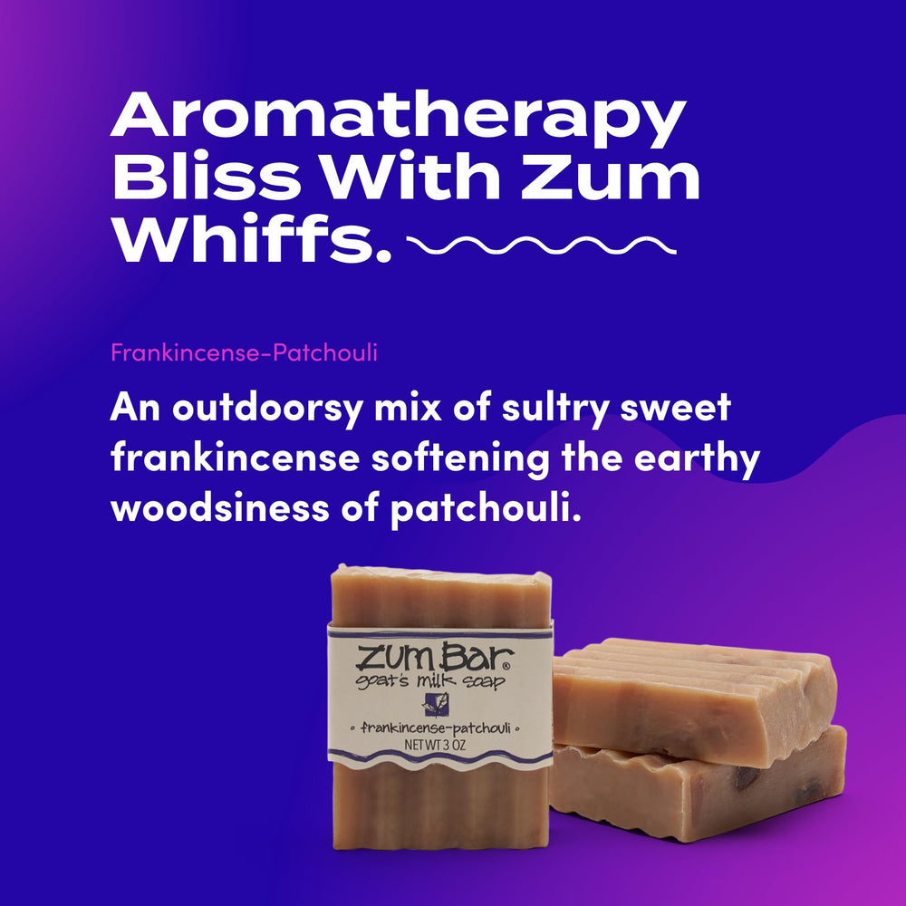 Zum savon lait chèvre barre encens-myrre : parfum profond.