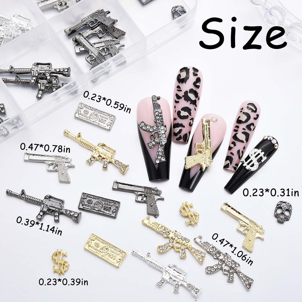 ZUMILLMN charms ongles 3D cristaux rutilants, éclat brillant pour nail art.