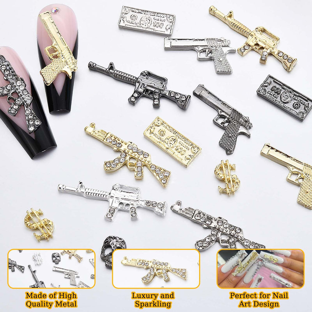 ZUMILLMN charms ongles 3D usage DIY, accessoires d’art pour projets créatifs.