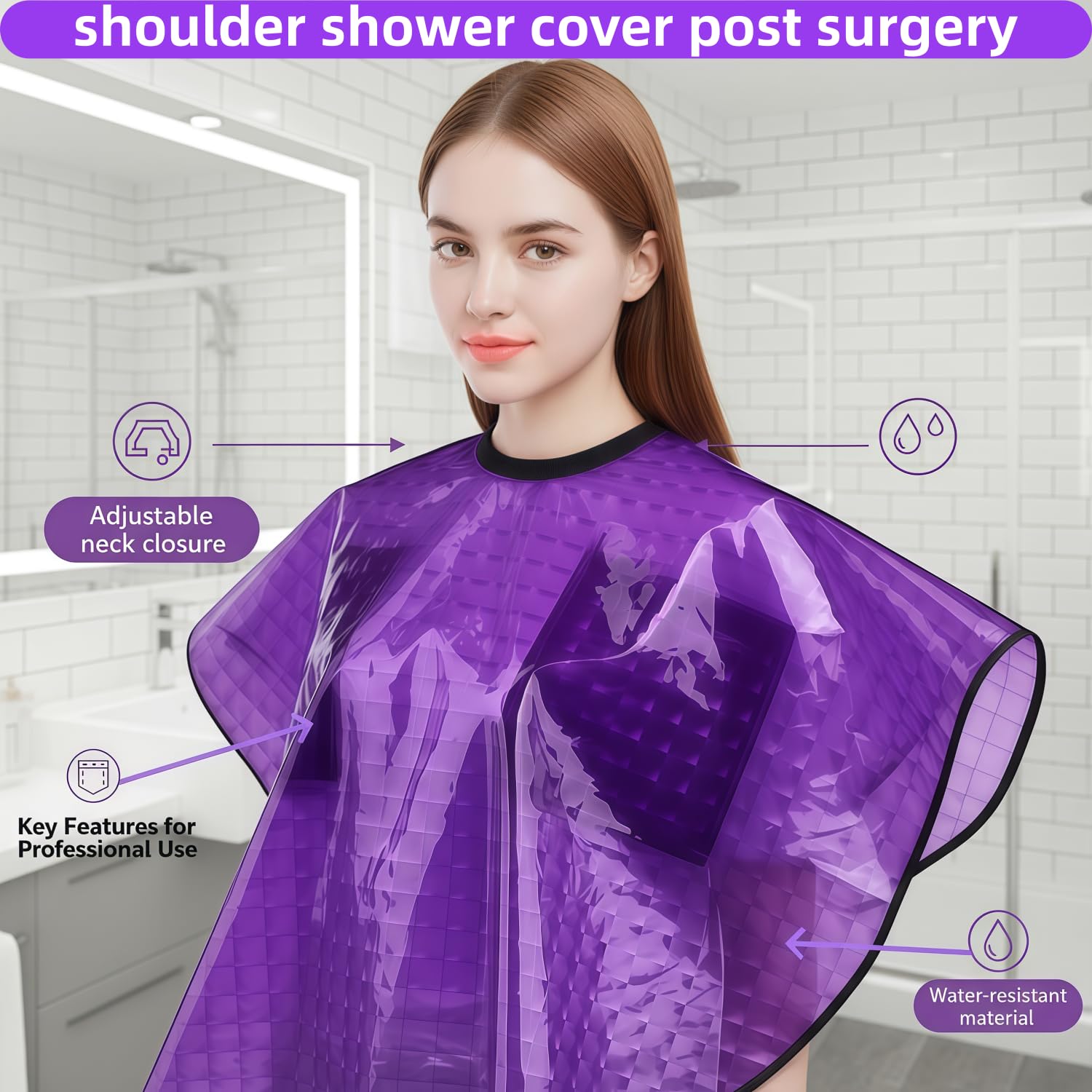 zxfnncy manteau-protecteur-apres-chirurgie convient aussi comme cape coiffure pratique