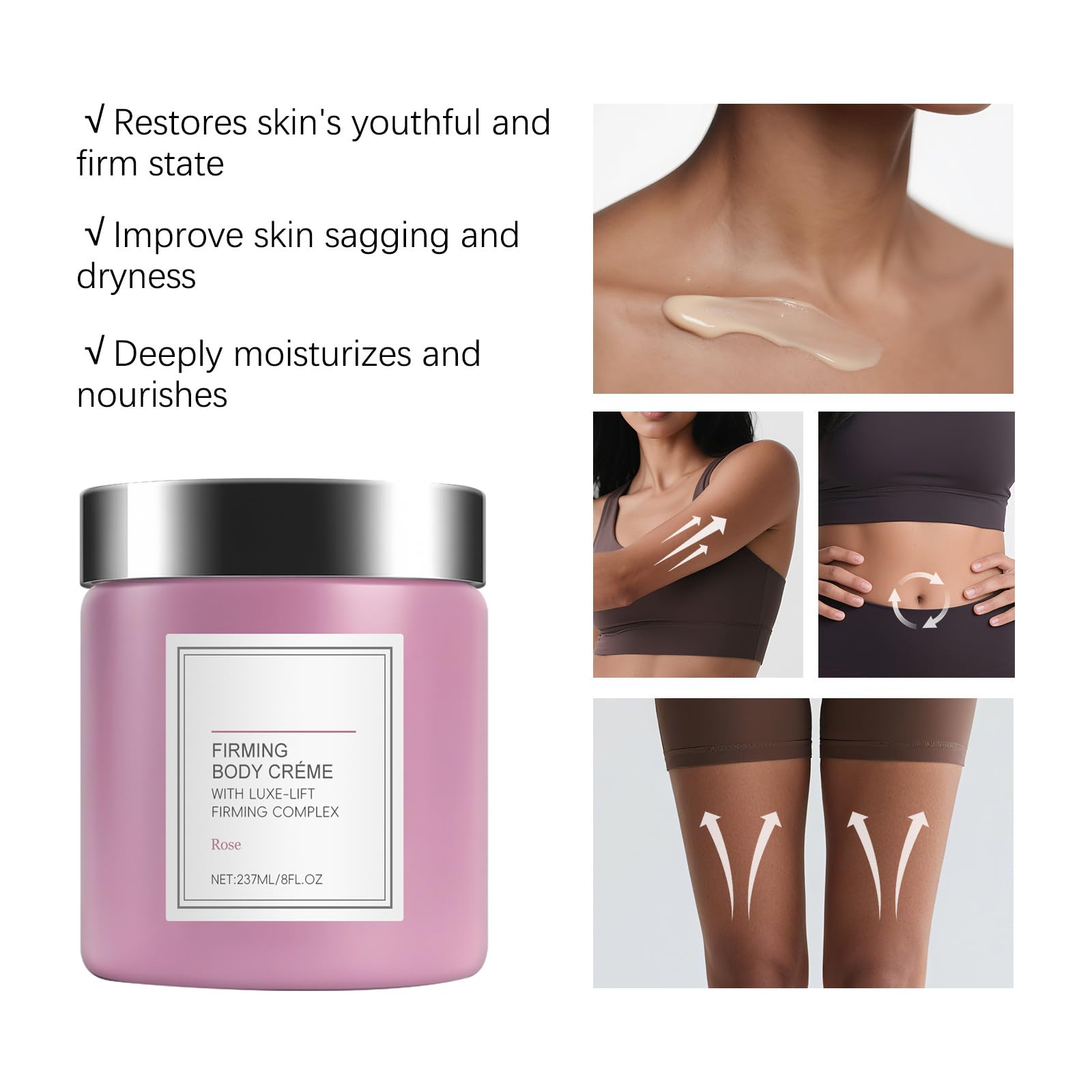 ZXZTSM Crème Champagne Raffermissante – texture légère qui pénètre rapidement.