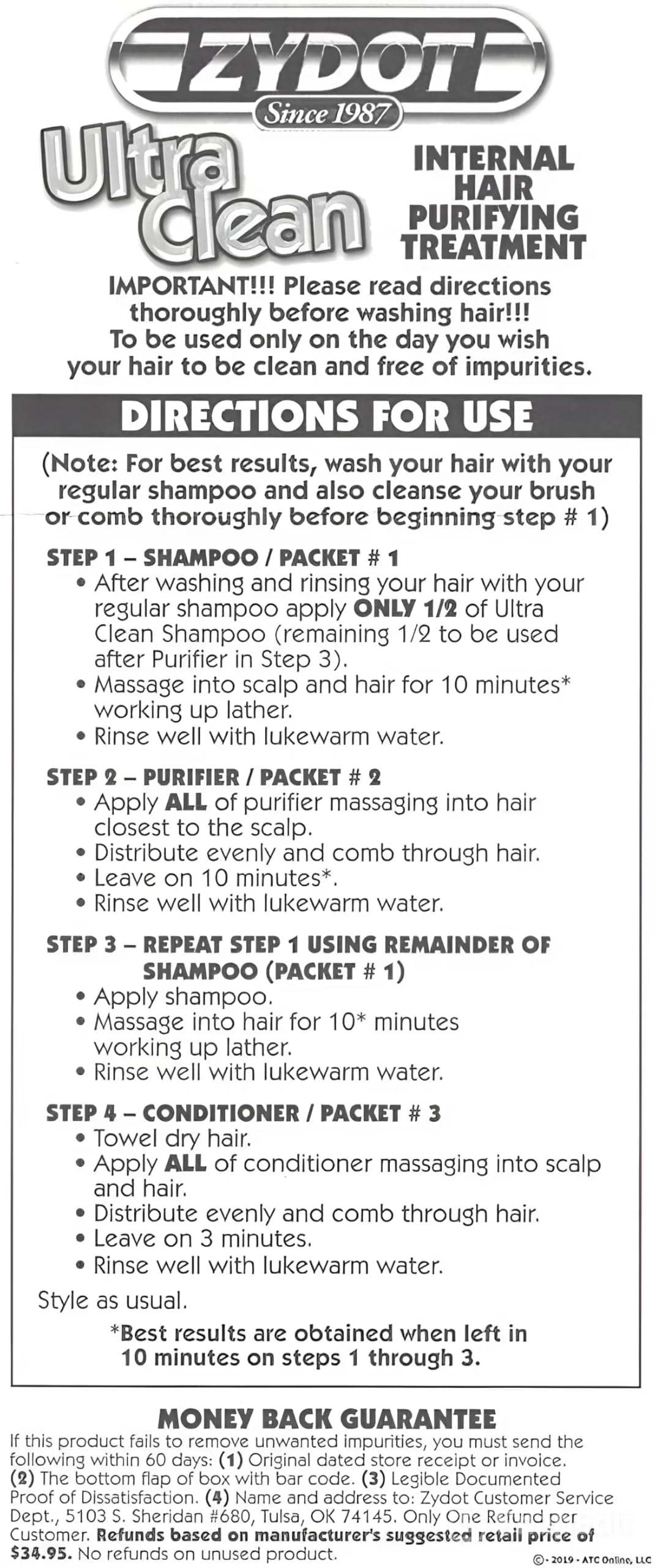 Zydot Ultra Clean brillance douceur – cheveux plus lisses et soyeux.
