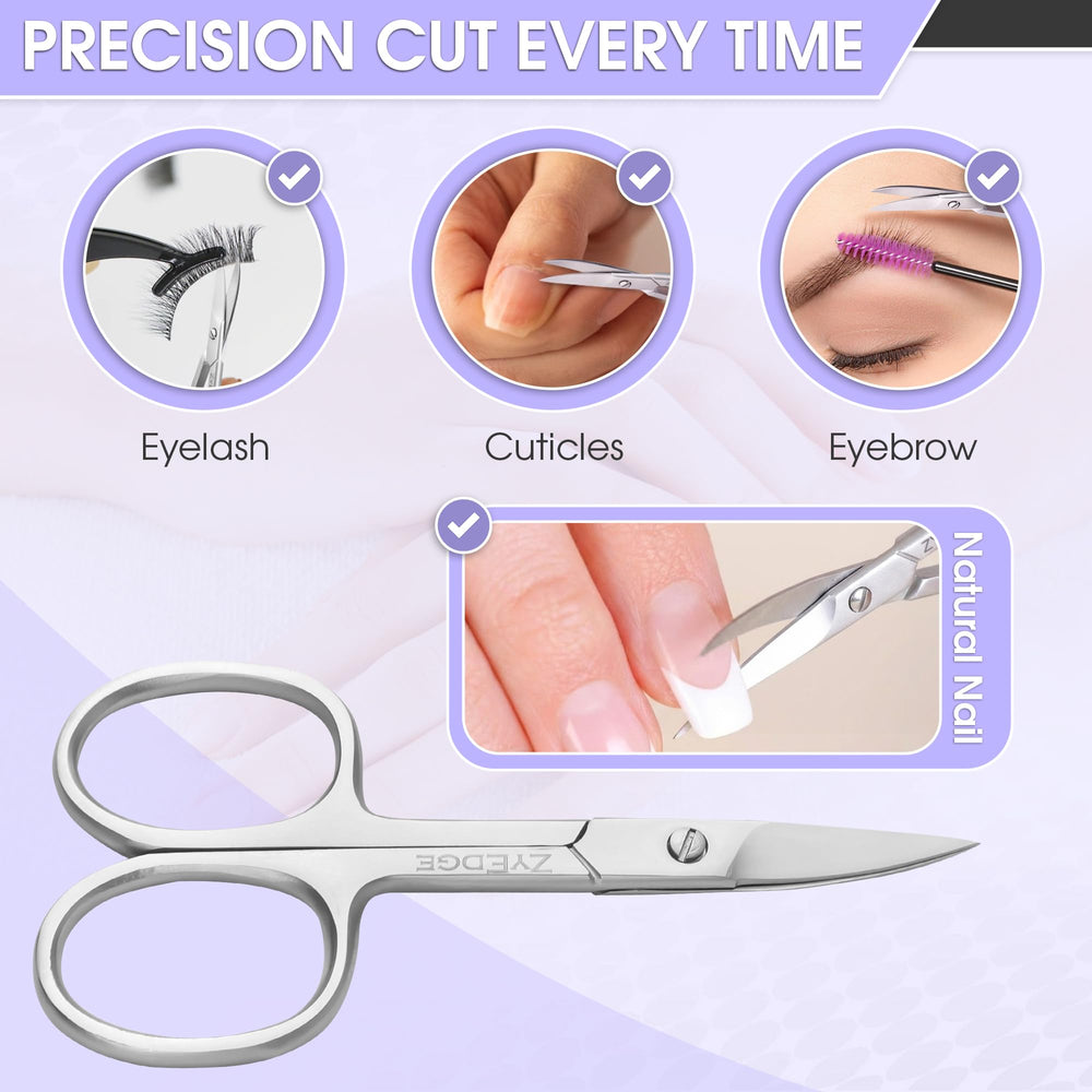 Ciseaux ZyEdge pour ongles courbés, coupe douce des cuticules et peau.