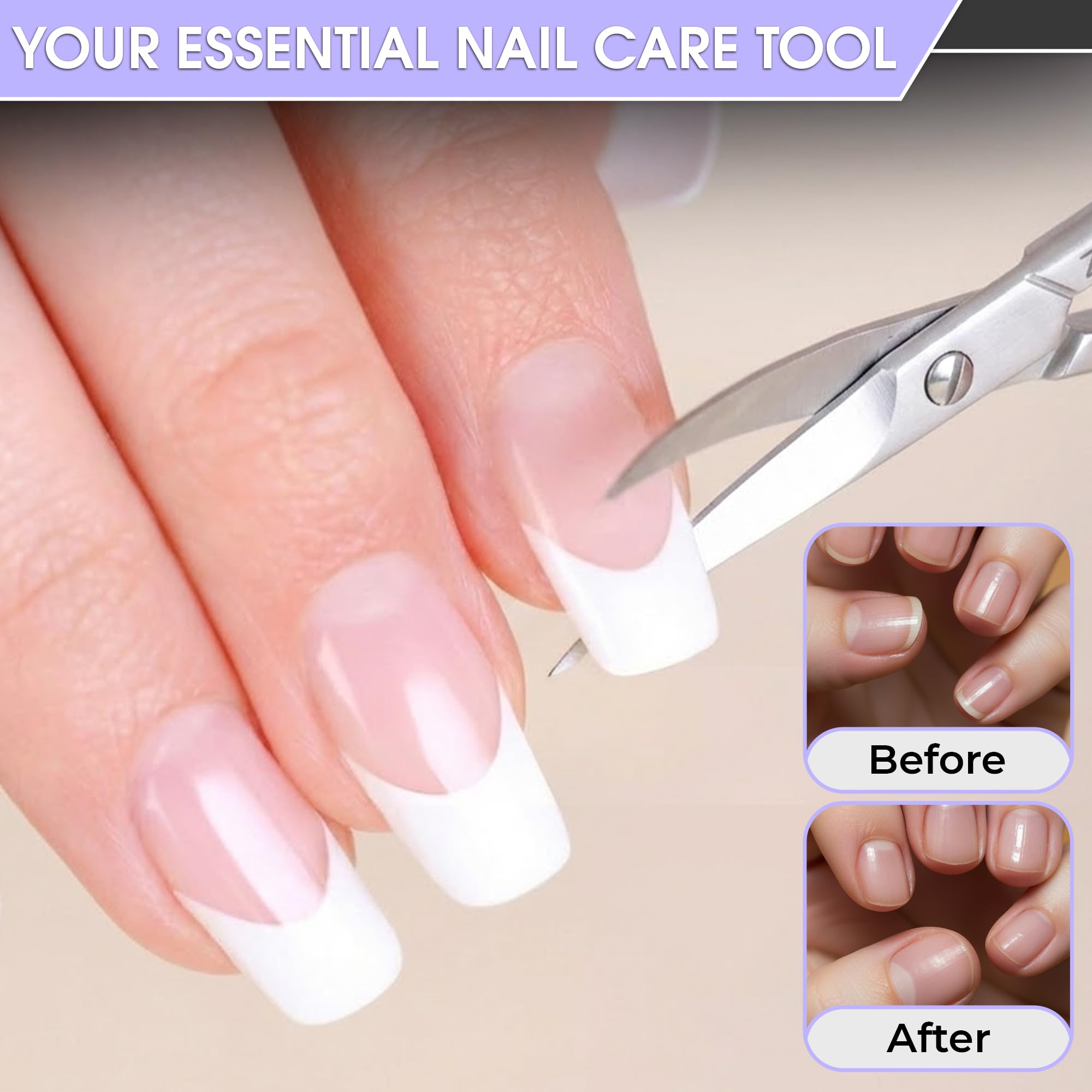 Ciseaux ZyEdge pour ongles courbés, précision pour doigts et orteils.