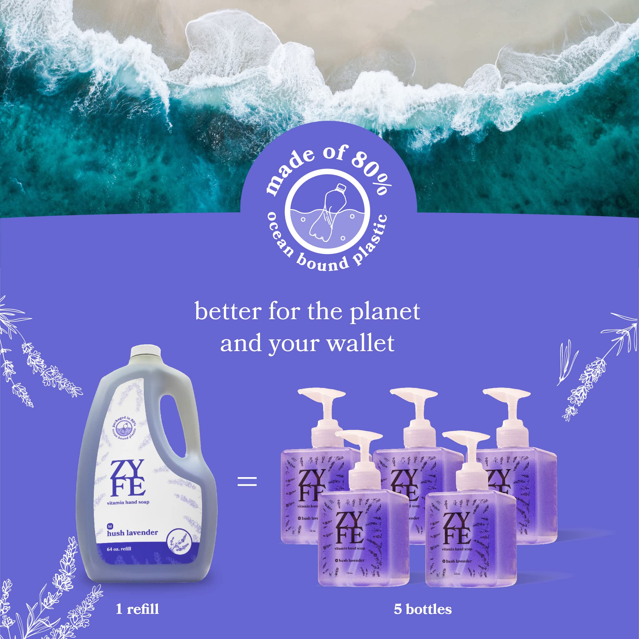 ZYFE formule naturelle coco aloe vitamine E pour mains douces et hydratées.