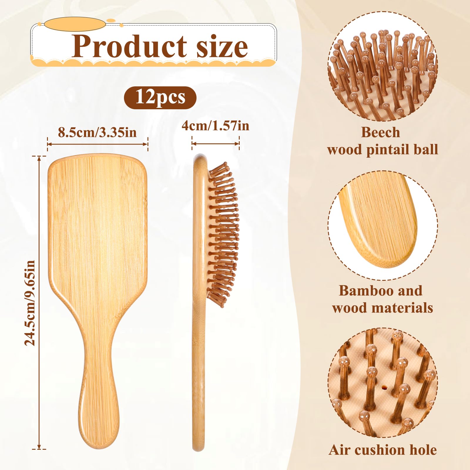 Brosse Zyghjort-bambou-ergonomique-design: prise en main confortable pour detangler.