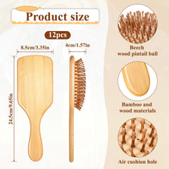 Brosse Zyghjort-bambou-ergonomique-design: prise en main confortable pour detangler.