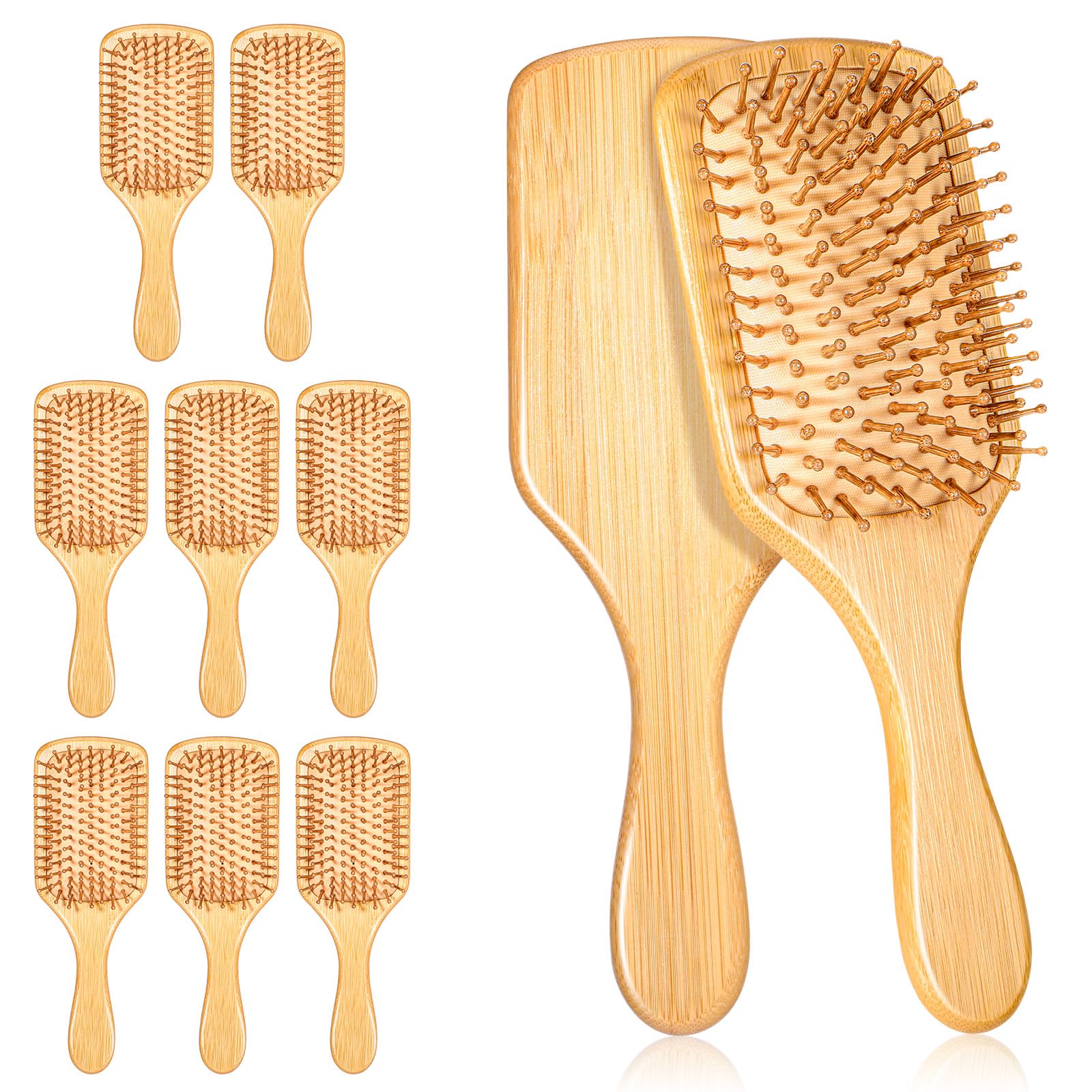 Brosse Zyghjort anti-statique en bambou pour démêlage en douceur.