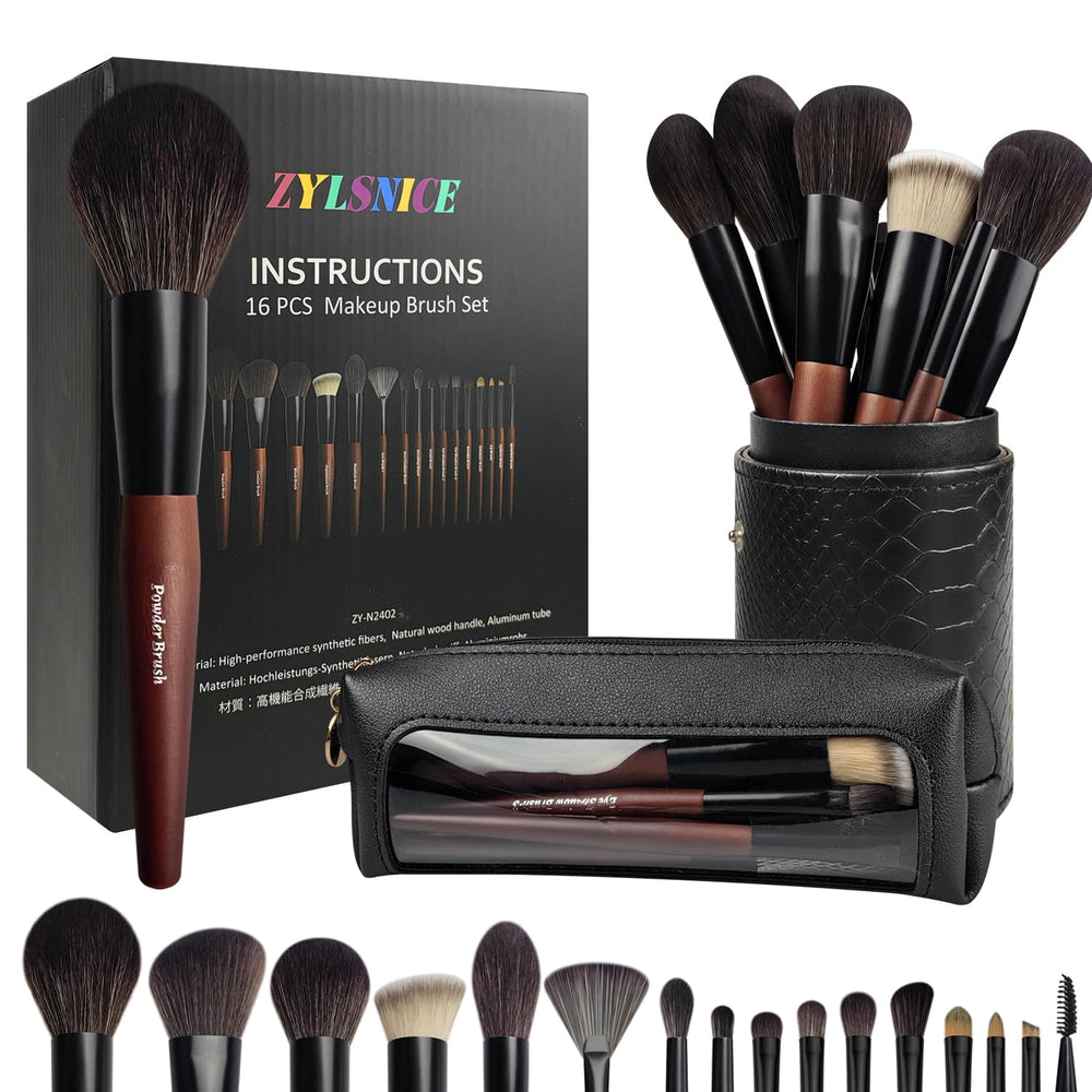 Zylsnice ensemble pinceaux makeup 16 pièces pour une application précise et professionnelle