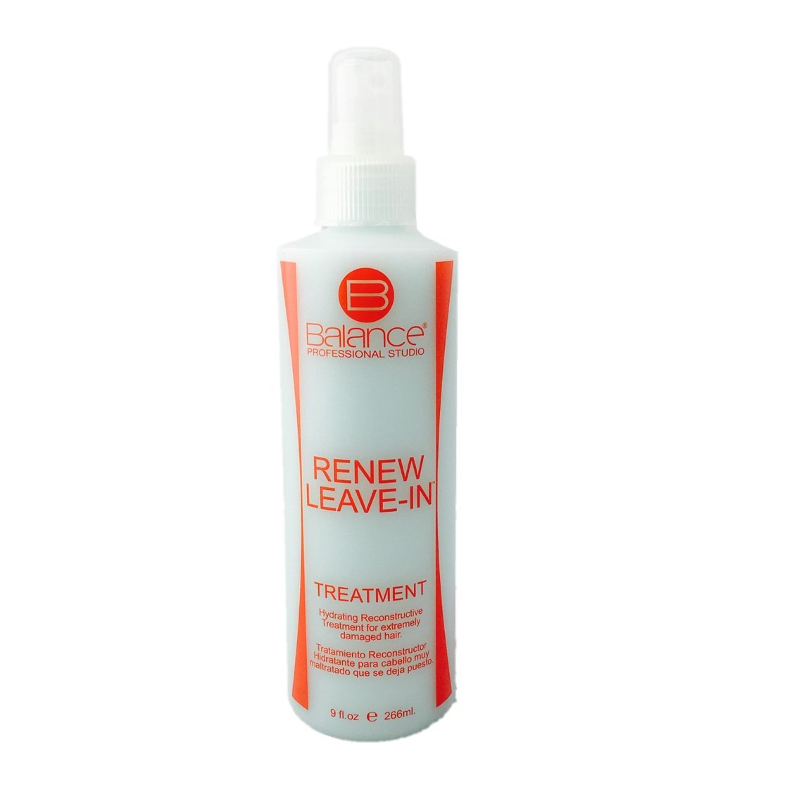 Zynxel Balance Renew Leave-In, bouteille 9oz, démêlage facilité et cheveux abîmés nourris.
